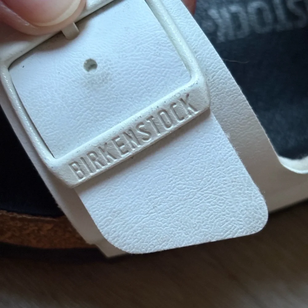 NWOT Birkenstock Arizona Men's Black & White Sandals - SIZE 12